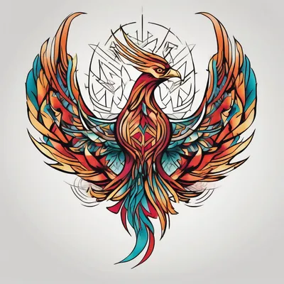 Geometric style 2025年のフェニックスの意味を持つタトゥーのアイデア about elegant phoenix rising and elegant phoenix rising