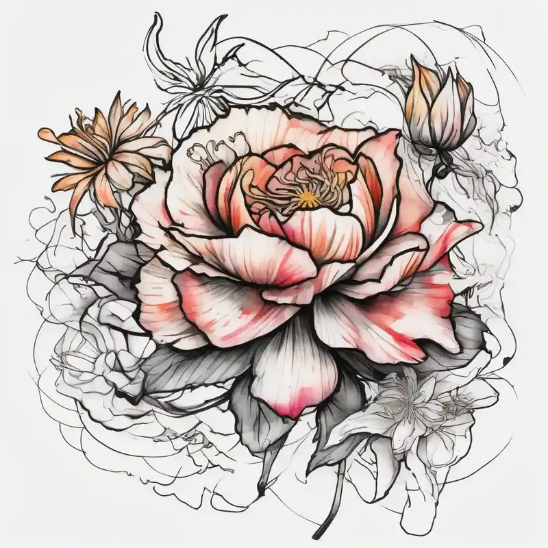 japanese style Amber Rose Tattoo Ideas in 2025 about a vibrant and watercolor tattoo with one rose