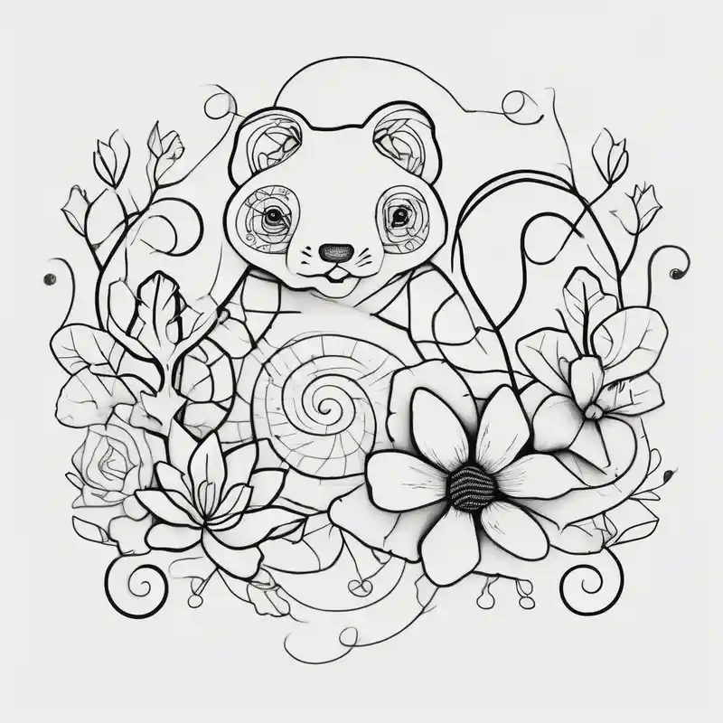 minimalist style April Birth Flower Tattoo Ideas in 2025 about flowers on the vine. Include a snail and turtle