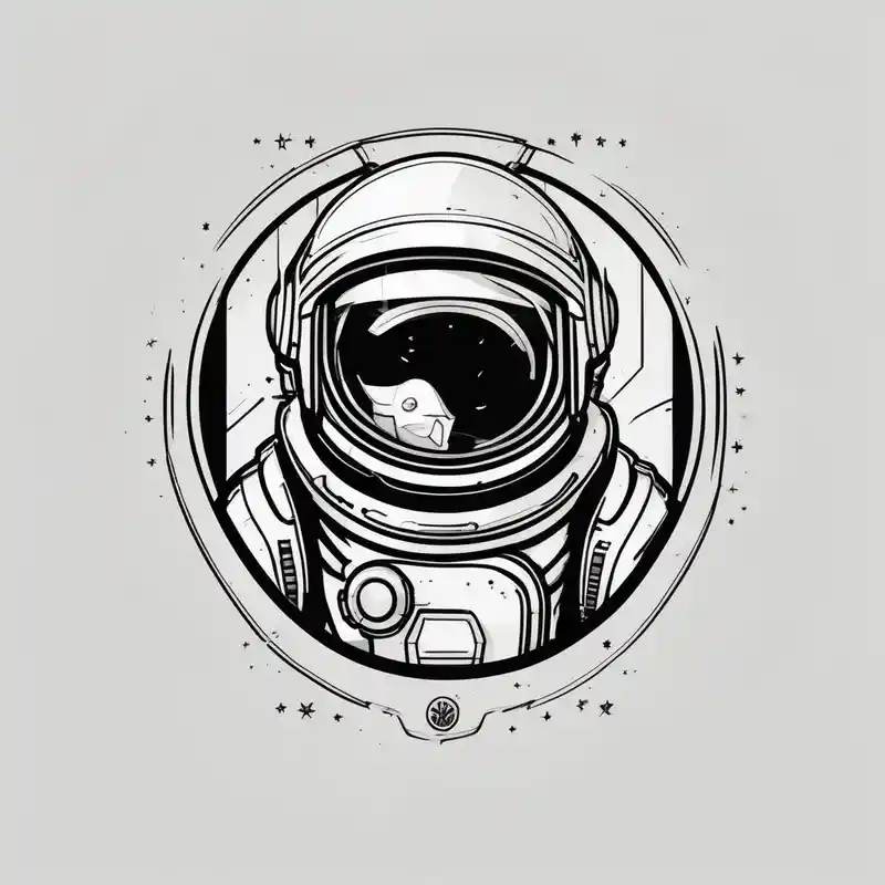 old school style Tatouages simples pour hommes : idées de tatouages en 2025 about astronaut and minimalist