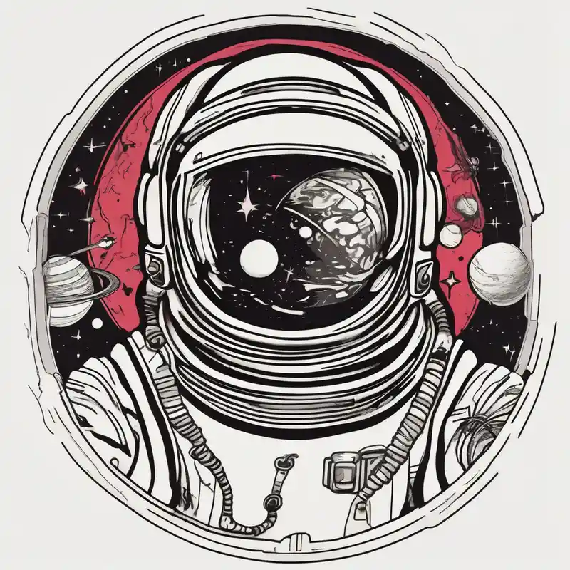 old school style Astronaut Tattoo Ideas in 2025 about Astronaut in space and Astronaut in space