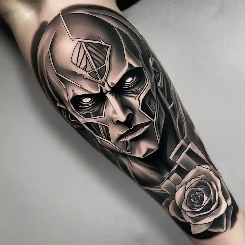 realistic style Attack on Titan Tattoo Ideas in 2025 about Attack on titan forearm tattoo attack-on-titan and Attack on titan forearm tattoo attack-on-titan