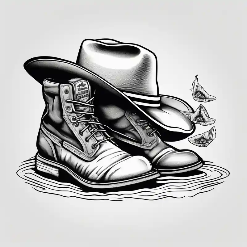 japanese style Beach Tattoo Ideas in 2025 about Keep it simple. A pair of timberland boots next to two flip flops and a cowboyhat on the Beach. and Keep it simple. A pair of timberland boots next to two flip flops and a cowboyhat on the Beach.