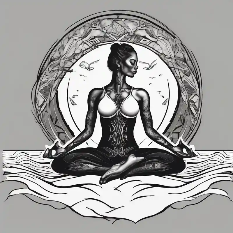 black and white style Ideas de tatuajes de playa en 2025 about yoga pose on beach and yoga pose on beach