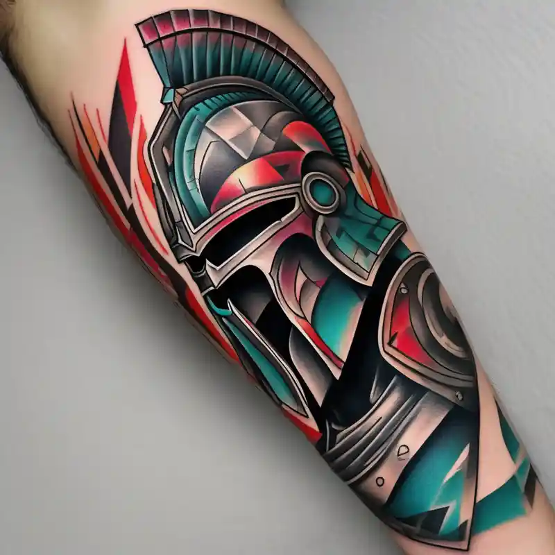 geometric style Beautiful Sleeve Tattoo Ideas in 2025 about Spartan helmet forearm sleeve beautiful-sleeve and Spartan helmet forearm sleeve beautiful-sleeve