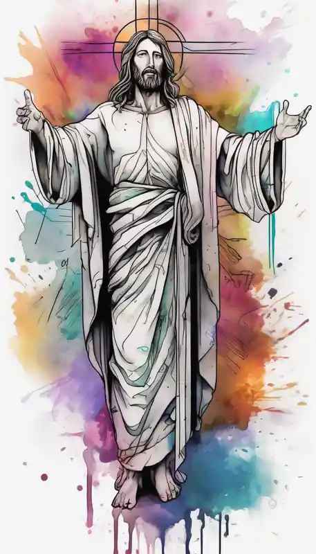 watercolor style 2025年の美しいスリーブタトゥーアイデア about full sleeve arm tattoo of jesus timeline of life beautiful-sleeve and full sleeve arm tattoo of jesus timeline of life beautiful-sleeve