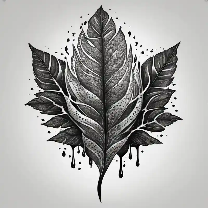 dotwork style RIP Tattoo Ideas in 2025 about leaves dripping with ink around nipple best-ink and leaves dripping with ink around nipple best-ink