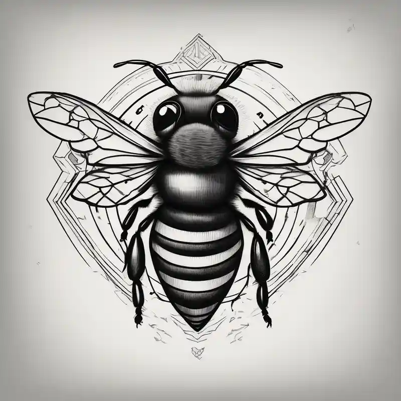 sketch style Meilleure lotion pour tatouages en 2025 about A bee symbolizing facing fears and best friendship with the letter b next to it best-ink and A bee symbolizing facing fears and best friendship with the letter b next to it best-ink