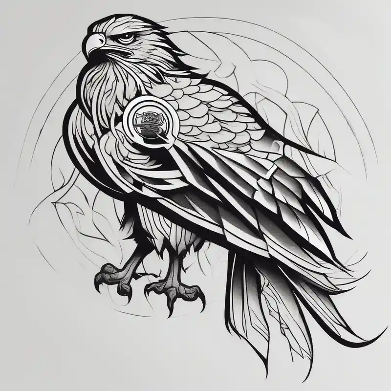 japanese style 2025年のブラックワークタトゥーデザイン about HAWK FLYING blackwork and HAWK FLYING blackwork