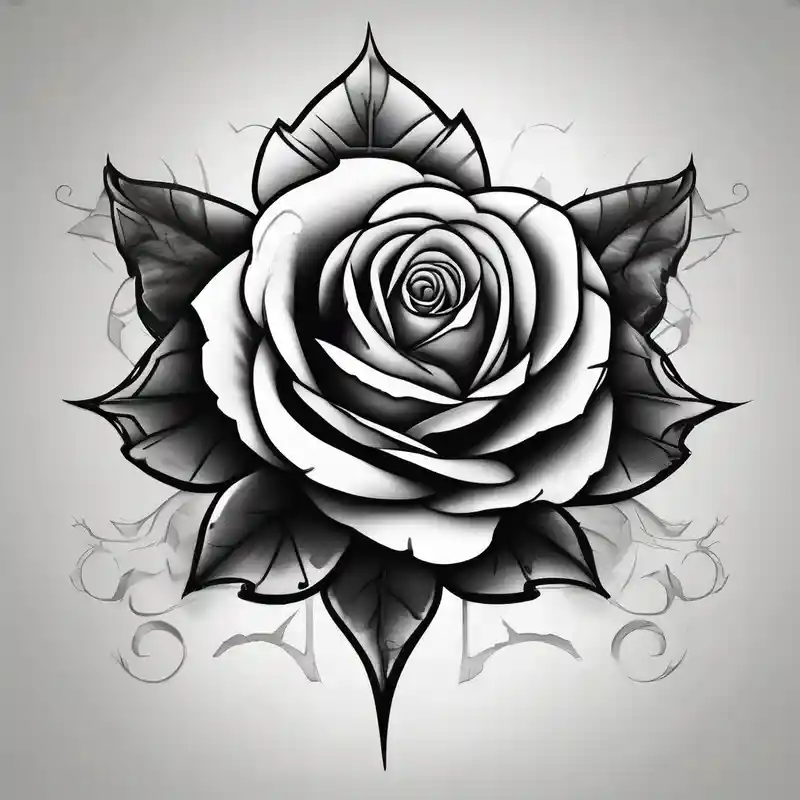 black and white style Boob Tattoo Ideas in 2025 about small rose under boob and small rose under boob