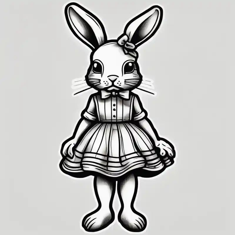 old school style Ideas de tatuajes de conejos en 2025 about one legged toy bunny in a dress and one legged toy bunny in a dress