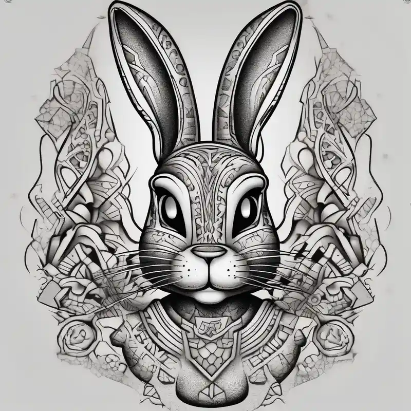 dotwork style Idées de tatouages de lapins en 2025 about Chicano style bugs bunny and Chicano style bugs bunny