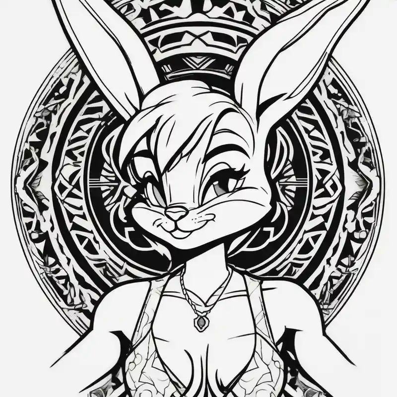 blackwork style Bunny Tattoo Ideas in 2025 about lola bunny and lola bunny