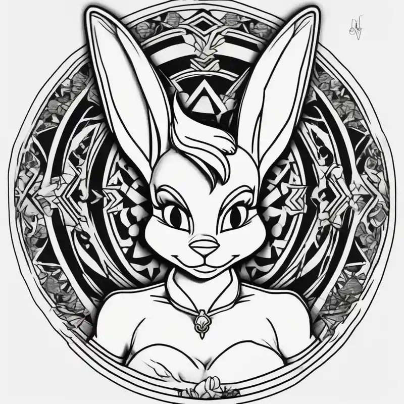 blackwork style Bunny Tattoo Ideas in 2025 about Lola Bunny and Lola Bunny