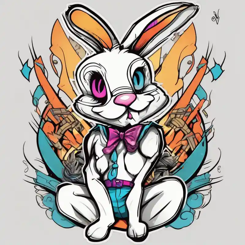 cartoon style Bunny Tattoo Ideas in 2025 about anthropomorphic lola bunny titty fucking a huge dick and anthropomorphic lola bunny titty fucking a huge dick