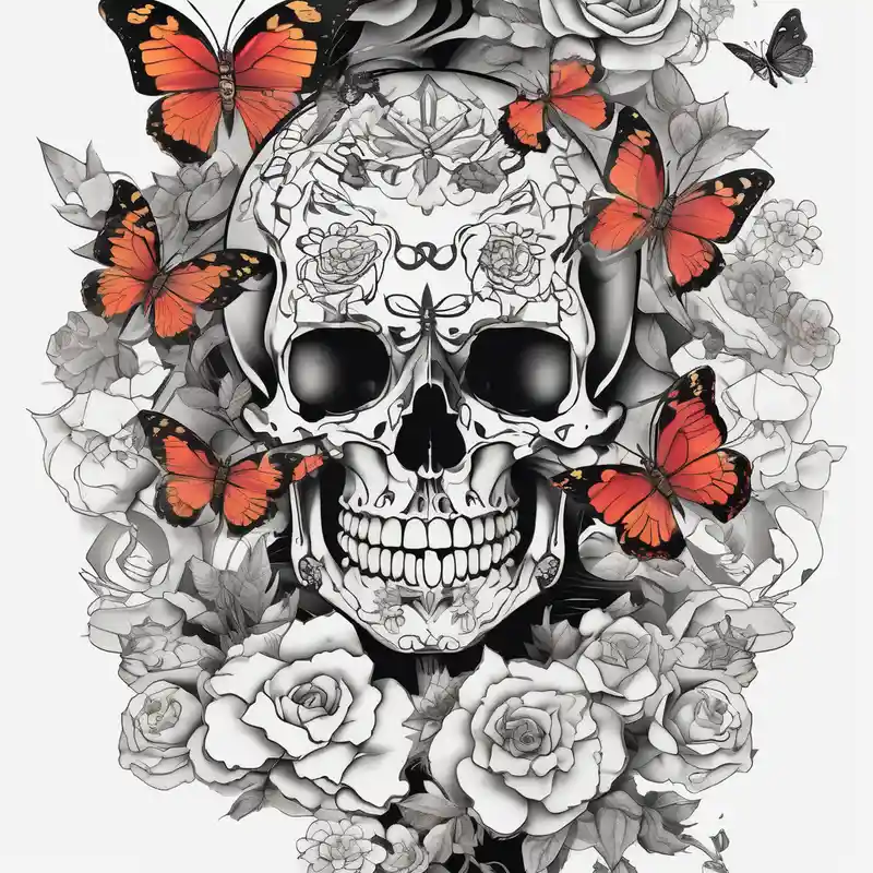 japanese style Sexy Women and Tattoos Tattoo Ideas in 2025 about Sexy Skelton  sleeve with butterflies and flowers and Sexy Skelton  sleeve with butterflies and flowers