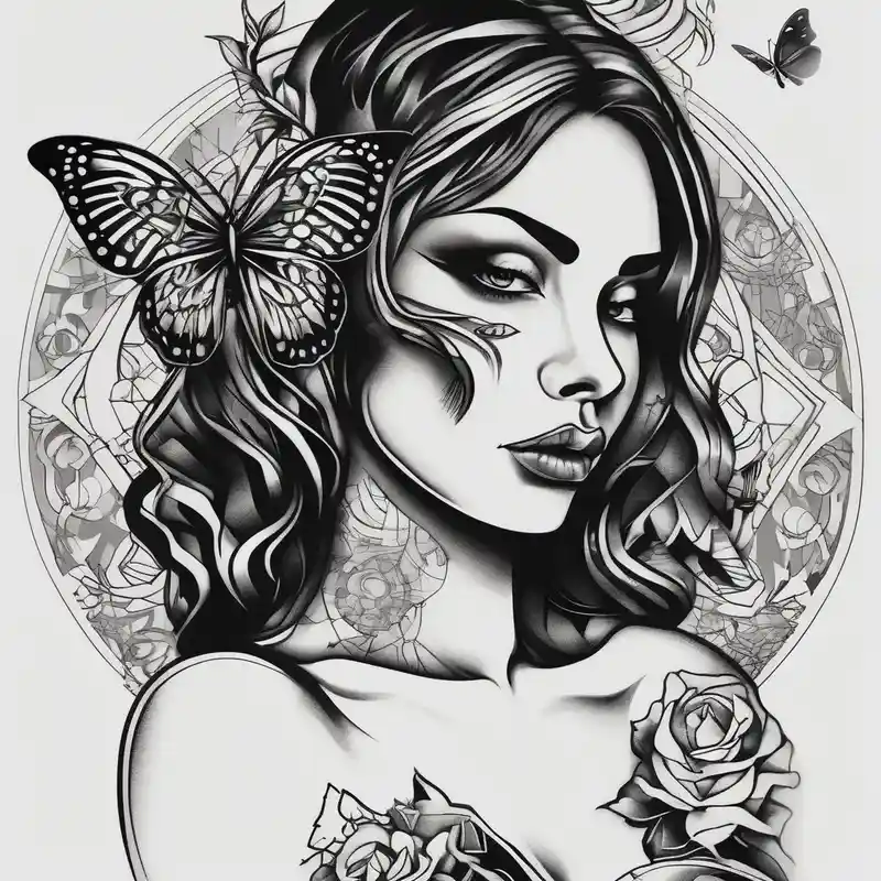 blackwork style セクシーな女性とタトゥー 2025年のタトゥーアイデア about Sexy tattooed women butterfly svg and Sexy tattooed women butterfly svg