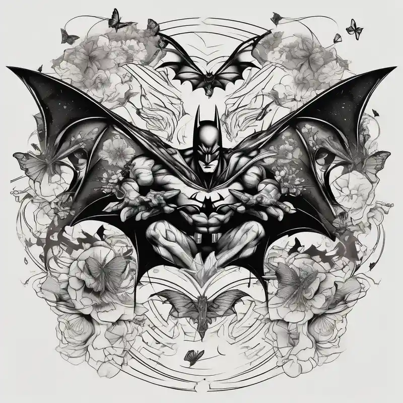 japanese style Batman Tattoo Ideas in 2025 about Batman and Joker tattoo with butterflies and Batman and Joker tattoo with butterflies