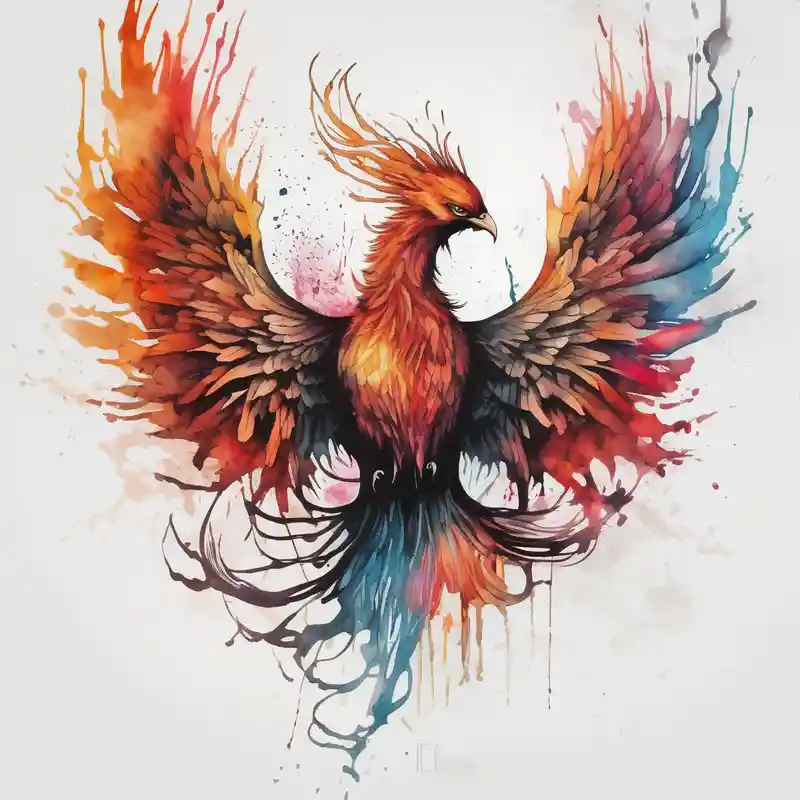 watercolor style Phoenix Meaning Tattoo Ideas in 2025 & free generation about Phoenix for men arm with lot of details christian-for-men and Phoenix for men arm with lot of details christian-for-men