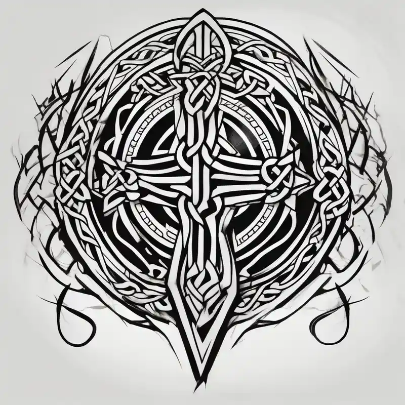 sketch style Black Lotus Tattoo Designs in 2024 about Create a tattoo that expresses the Celtic heritage and Christian faith