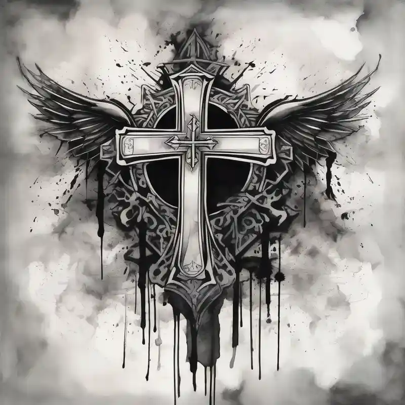 watercolor style Biblical Tattoo Ideas in 2025 & free generation about symmetrical and chest tattoo