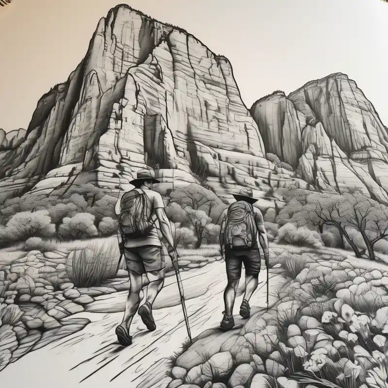 realistic style Idées de tatouages Roi et Reine en 2025 about Couple hiking and zion national park couple-for-couples