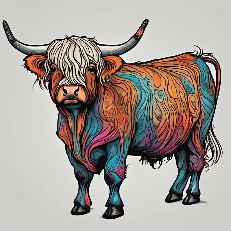 realistic style Cow Tattoo Ideas in 2025 about goofy highland cow standing on hind legs and goofy highland cow standing on hind legs