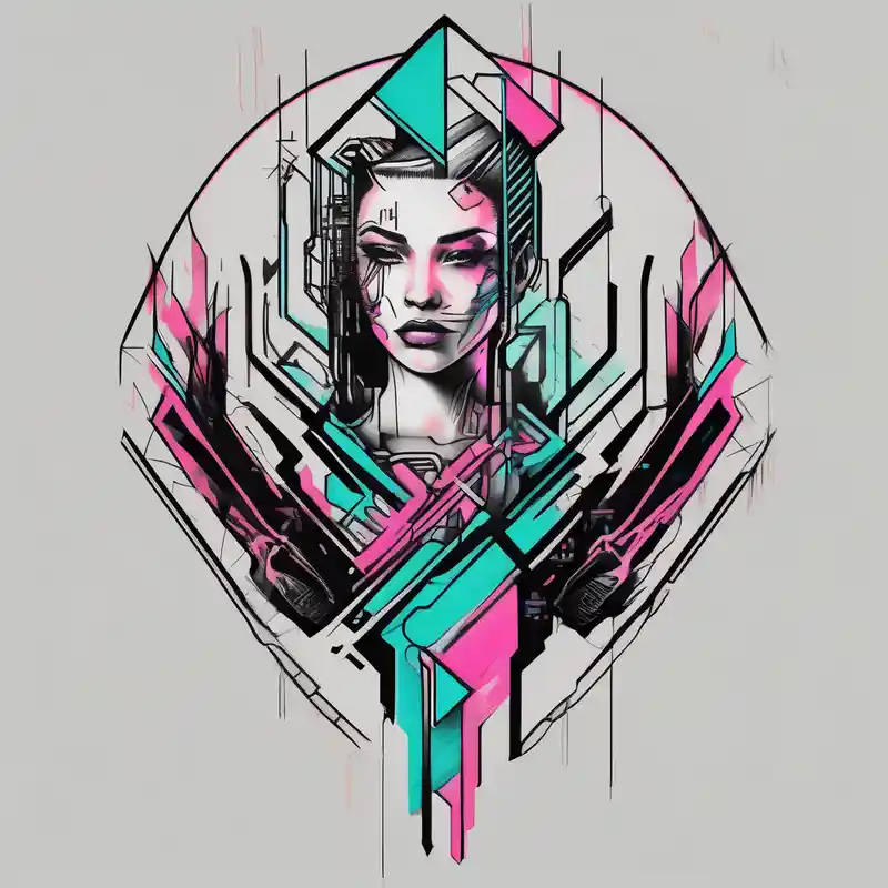 old school style Cyberpunk Tattoo Ideas in 2025 about cyberpunk 2077 and forearm tattoo