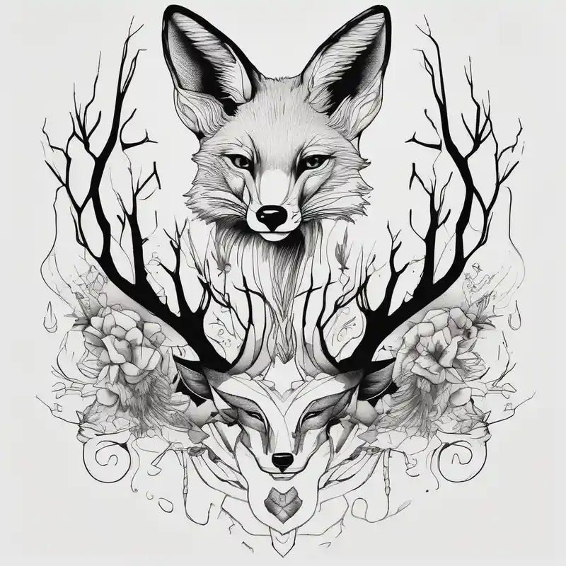 A fox and a deer