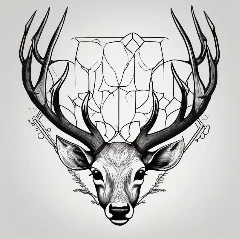 Deer antlers head simple