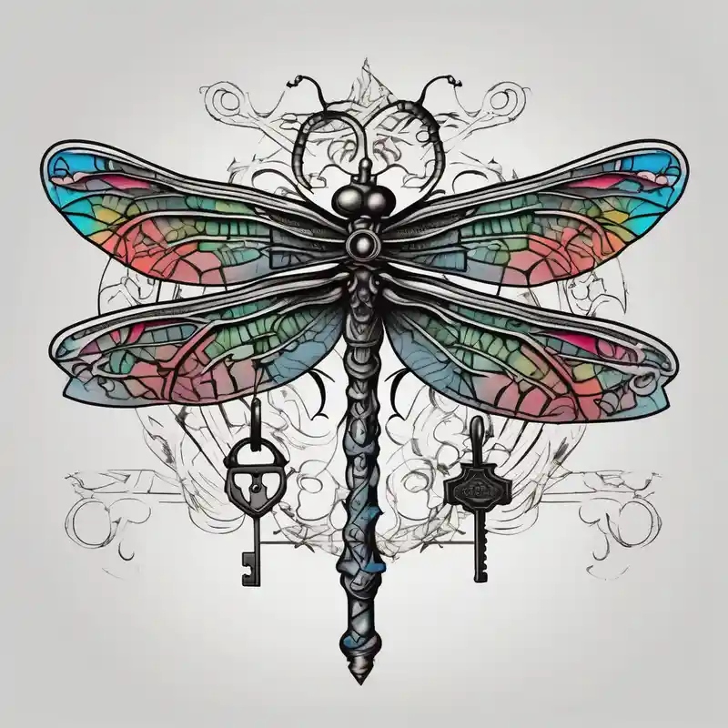 sketch style 2 Lines Tattoo On Neck Meaning Tattoo Ideas in 2025 & free generation about 2 Dragonflies one with a lock as the chest 
and the other has a key for the tail fine black line style dragonfly and 2 Dragonflies one with a lock as the chest 
and the other has a key for the tail fine black line style dragonfly