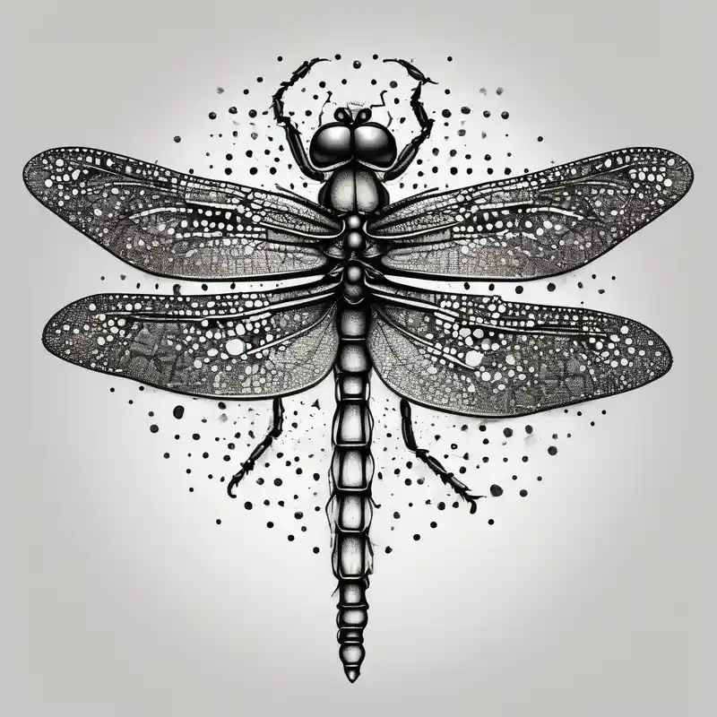 dotwork style 2025年のバージニアのタトゥーアイデア about dragonfly and dragonfly