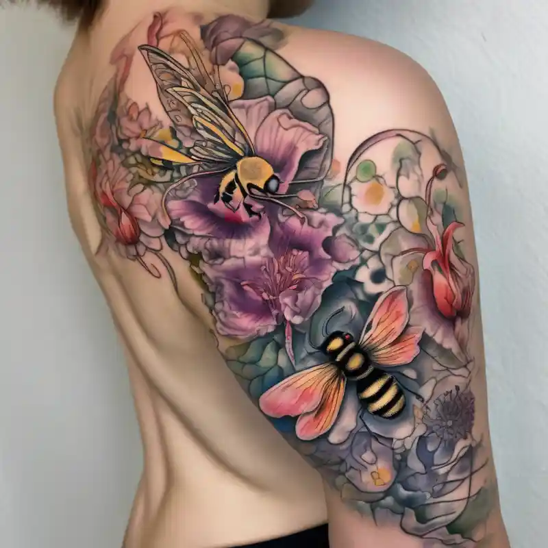 watercolor style Tattoo on the Virginia Tattoo Ideas in 2025 about Calia Lily and rose