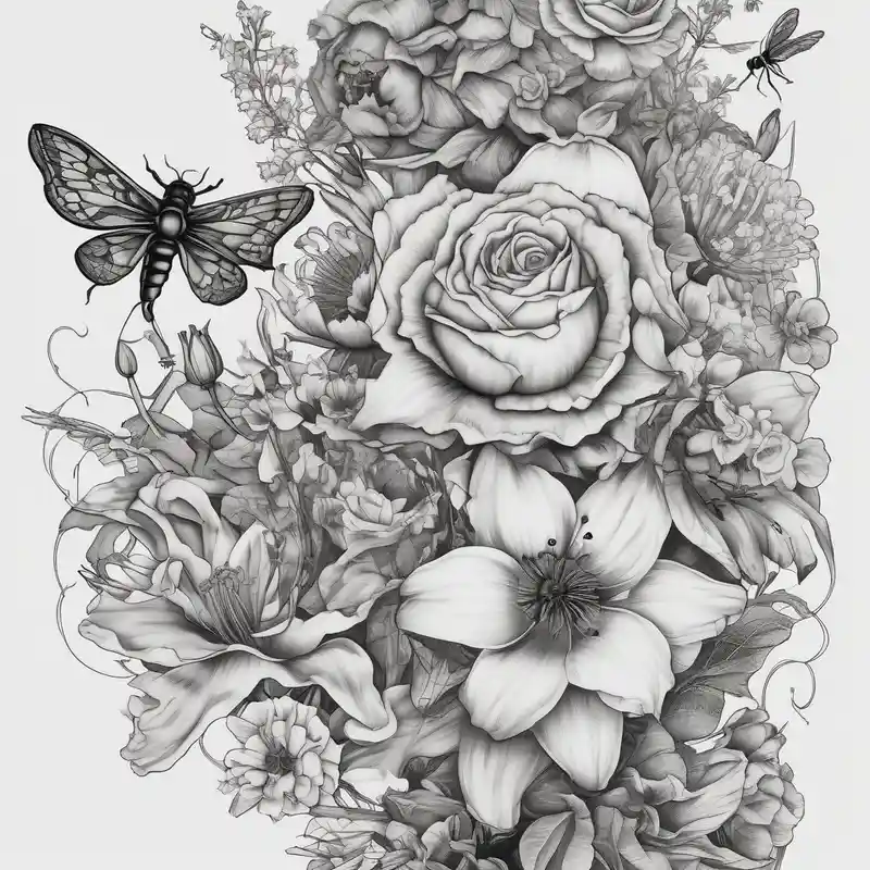 surreal style Tattoo on the Virginia Tattoo Ideas in 2025 about Calia Lily and rose