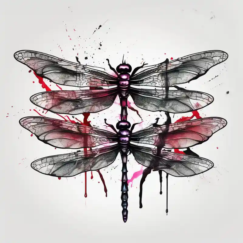 watercolor style Simple Tattoos for Men Tattoo Ideas in 2025 about 4 dragonflies flying together simple dragonfly and 4 dragonflies flying together simple dragonfly