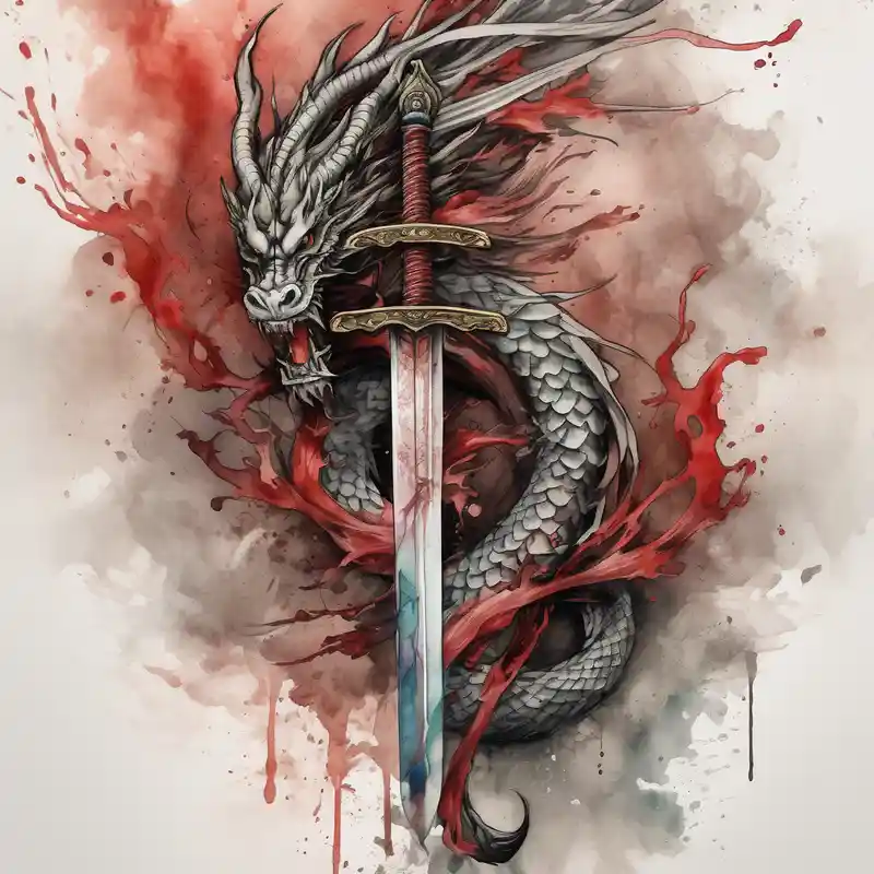 watercolor style Ideas de tatuajes de Drake en 2025 about sword wrapped around by japeness drake and sword wrapped around by japeness drake