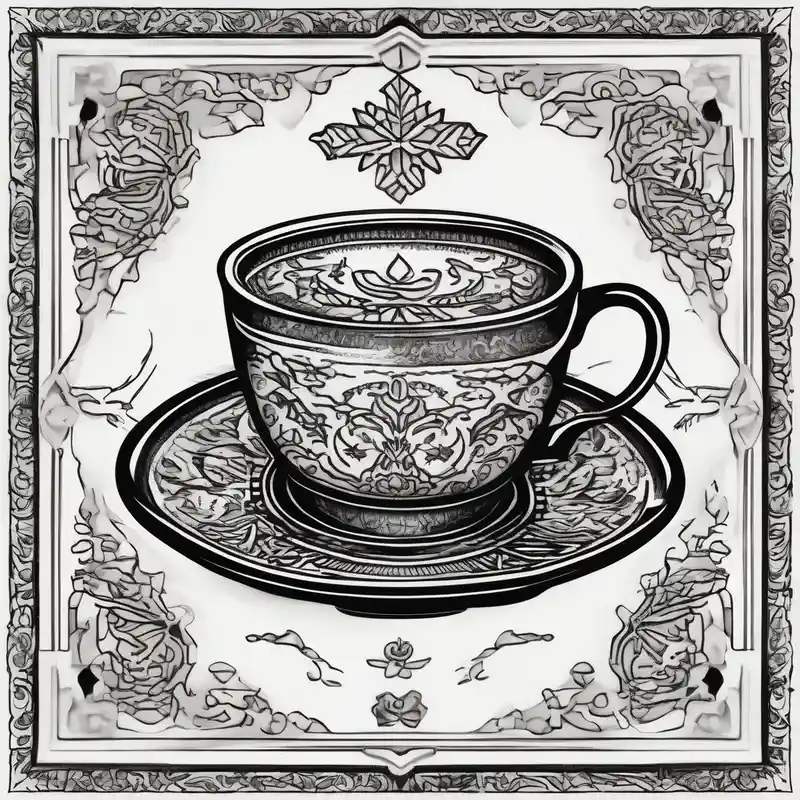 blackwork style Tattoo Drawing Ideas in 2025 & free generation about The outside should look like a stamp. So a stylus edge and a square and on the inside there should be a drawing of a Turkish teacup and i.e. a chai.
Der rand ist wichtig die Tasse muss im Viereck sein drawings