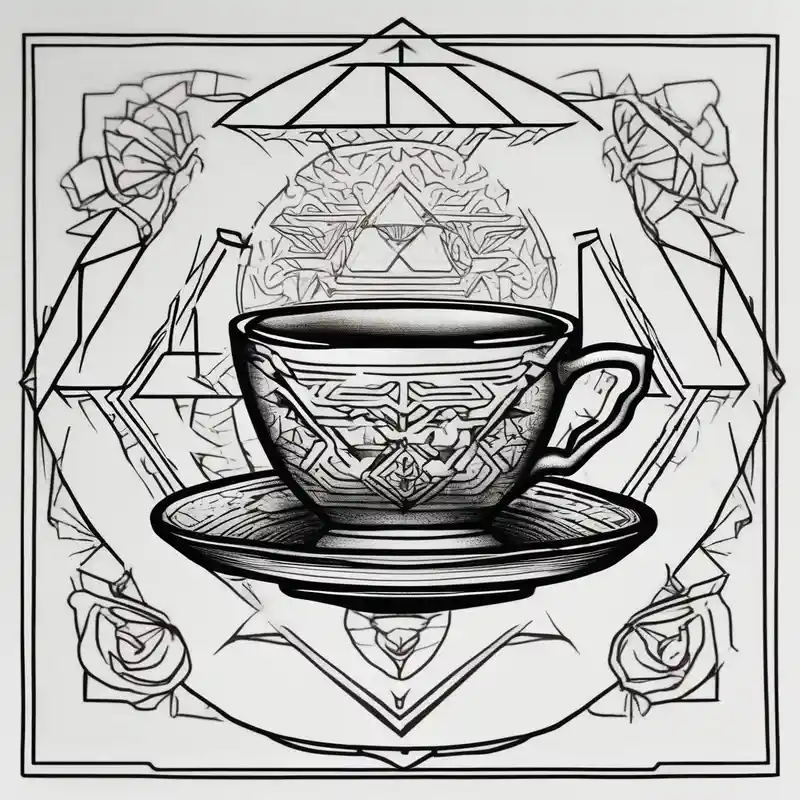 geometric style Tattoo Drawing Ideas in 2025 & free generation about The outside should look like a stamp. So a stylus edge and a square and on the inside there should be a drawing of a Turkish teacup and i.e. a chai.
Der rand ist wichtig die Tasse muss im Viereck sein drawings