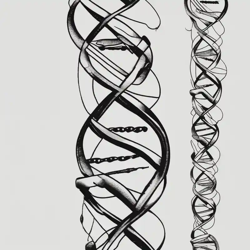 blackwork style Tattoo Drawing Ideas in 2025 & free generation about line drawing of dna drawings and line drawing of dna drawings