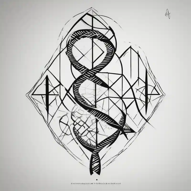 geometric style Tattoo Drawing Ideas in 2025 & free generation about line drawing of dna drawings and line drawing of dna drawings