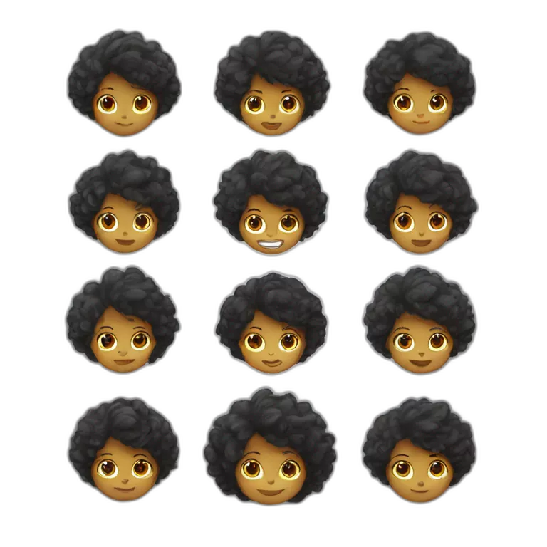 enfant avec des cheveux noir