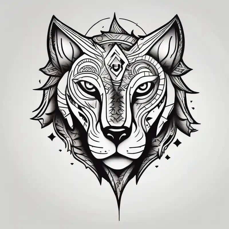 cartoon style Wolf Tattoos Tattoo Ideas in 2025 & free generation about Half Lion eye half wolf eye eyelid-eyes and Half Lion eye half wolf eye eyelid-eyes