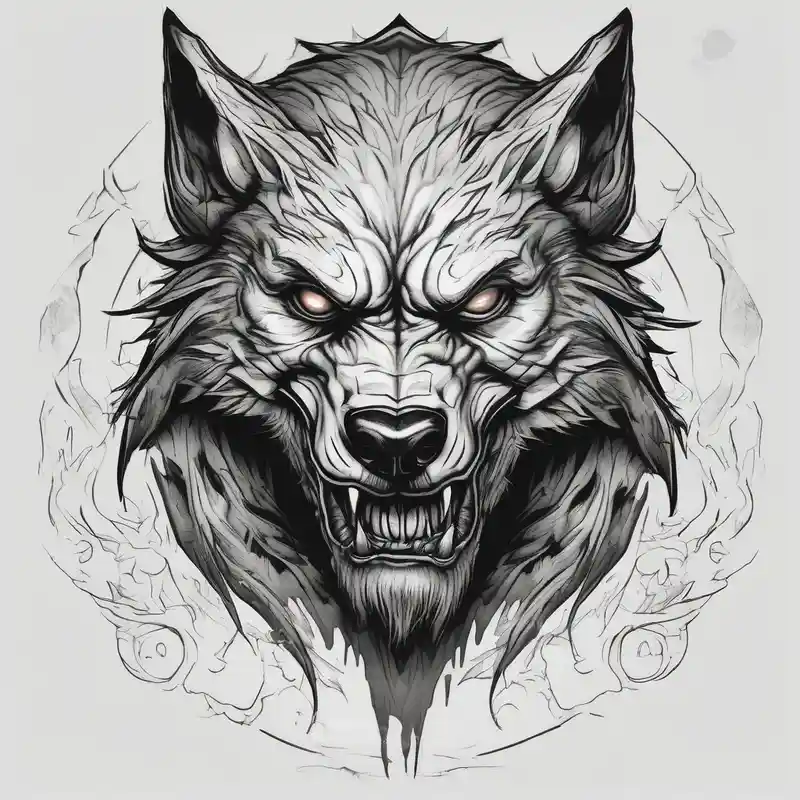 sketch style Wolf Tattoos Tattoo Ideas in 2025 & free generation about Werewolf with a white and black eye 
hand tattoo eyelid-eyes and Werewolf with a white and black eye 
hand tattoo eyelid-eyes