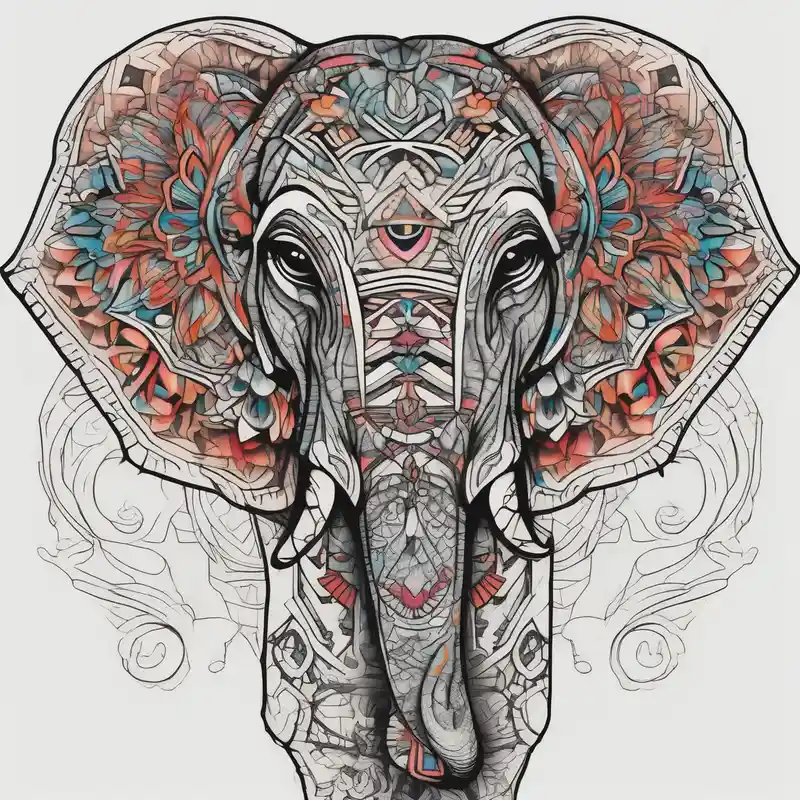 old school style Idées de tatouages d'éléphants en 2025 about A women’s eye with line work surrounding it with makeup and an elephant incorporated around it eyelid-eyes and A women’s eye with line work surrounding it with makeup and an elephant incorporated around it eyelid-eyes