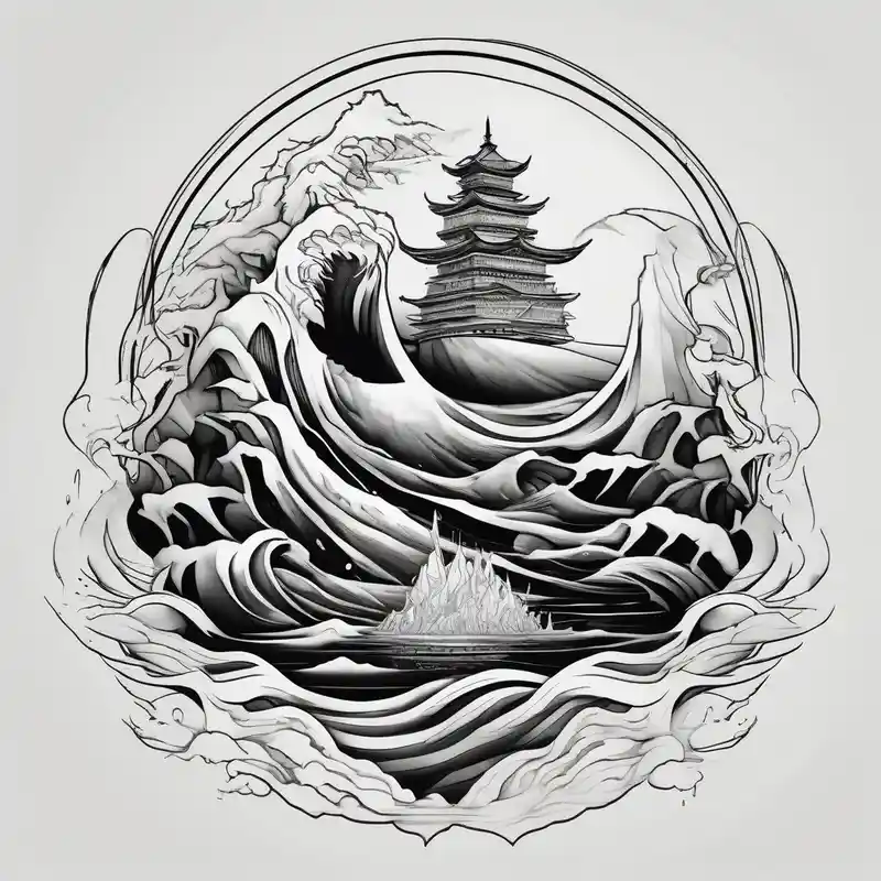 japanese style Family Tattoo Ideas in 2025 about Iceberg and invictus poem