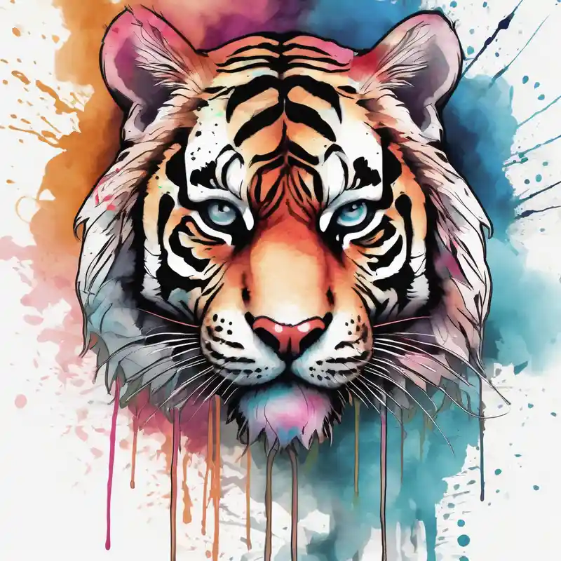 watercolor style 213 Ideas de Diseño de Tatuajes en 2025 & Generar gratis about powerful majestic tiger with an extended sleeve design female-designs and powerful majestic tiger with an extended sleeve design female-designs