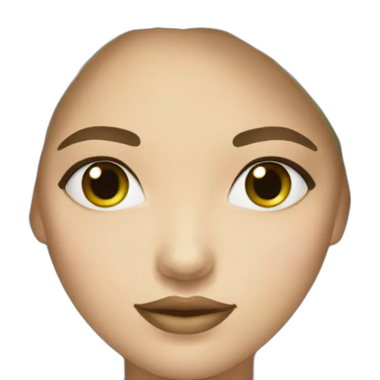 Femme blanche cheveux brun yeux vert
