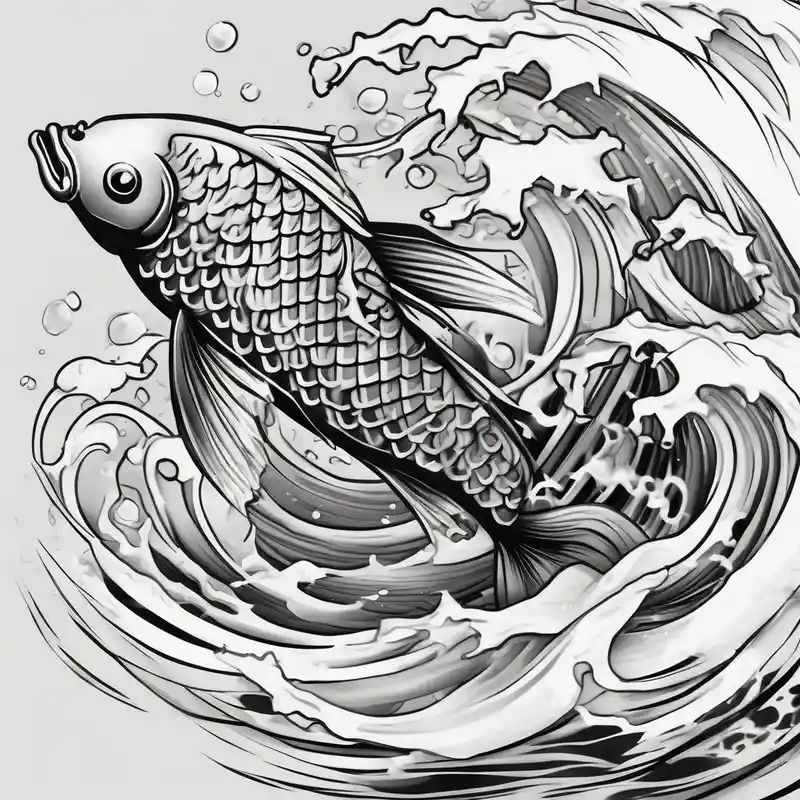 watercolor style Ideas de tatuajes de rosas tradicionales en 2025 about traditional koi fish swimming upstream through turbulent waves fishing and traditional koi fish swimming upstream through turbulent waves fishing