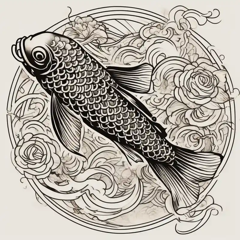 blackwork style Koi Fish Tattoo Ideas in 2025 & free generation about japanese koi fish from above fishing and japanese koi fish from above fishing