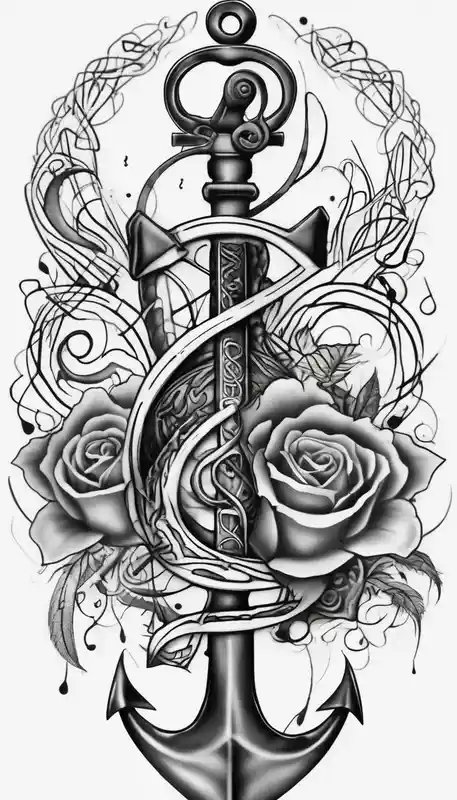 surreal style Idées de designs de tatouages demi-manches pour hommes en 2025 &Générer gratuitement about Celtic styling and anchor